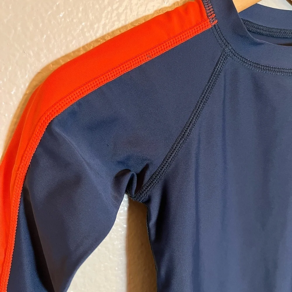 Tea Collection Navy Orange Long Sleeve Baby Rash Guard